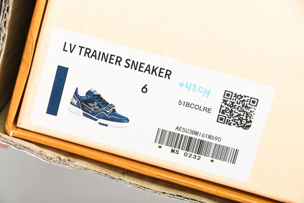 Louis Vuittоп Trainer Low Velcro Strap 'Navy Mesh' - Image 33