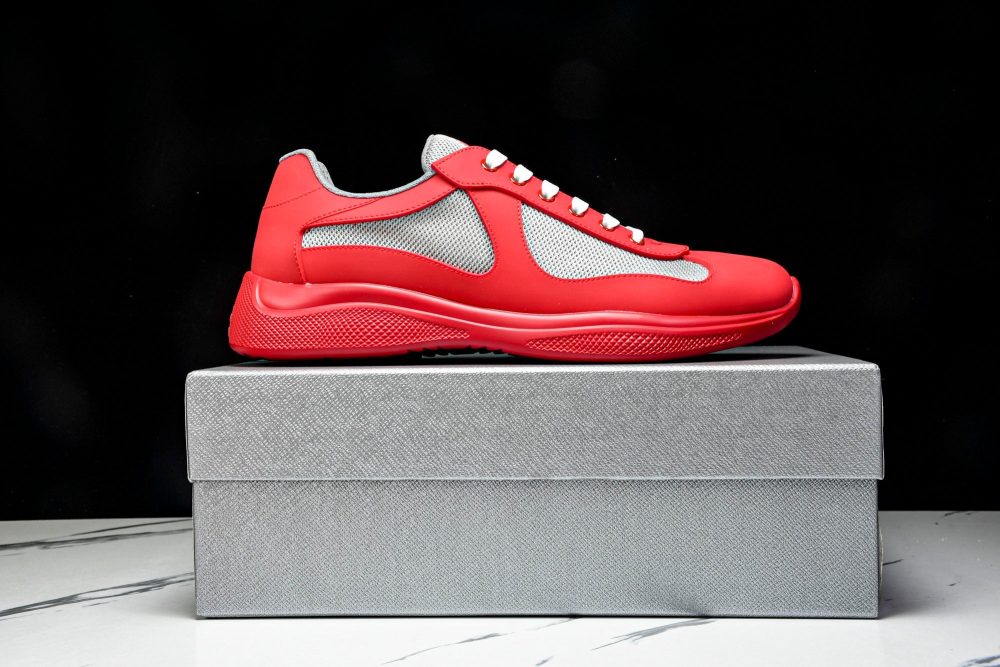 Prada America's Cup Sneaker Soft Rubber 'Red' - Image 22