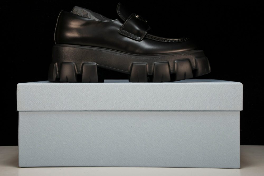 Prada Monolith Loafers 'Black' - Image 19