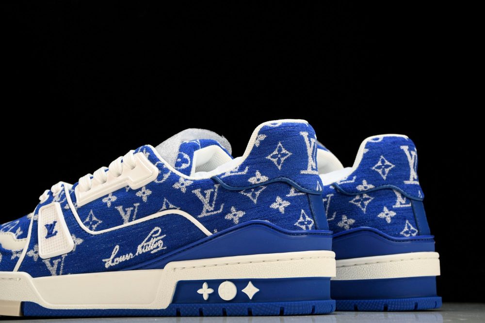 Louis Vuittоп Trainer Low 'Blue Monogram Textile' - Image 8
