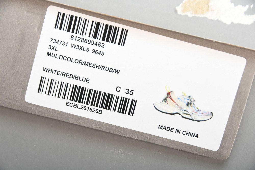 3XL Sneaker 'White Red Blue' - Image 32