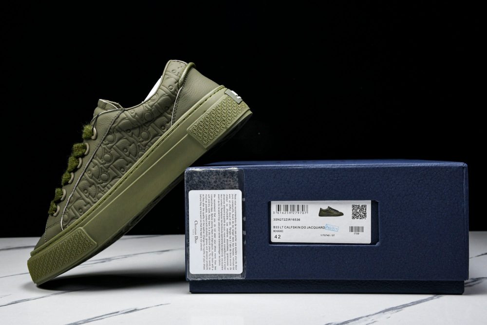 D1or B33 Gravity Leather 'Oblique Triple Khaki' - Image 22