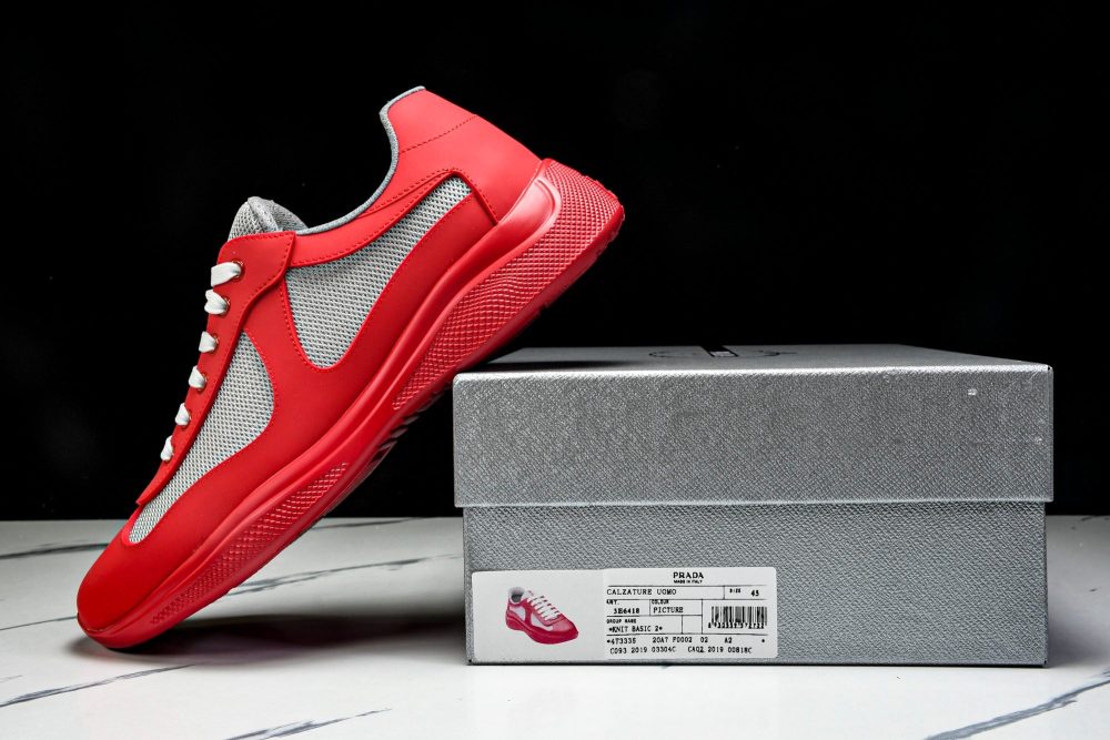 Prada America's Cup Sneaker Soft Rubber 'Red' - Image 26