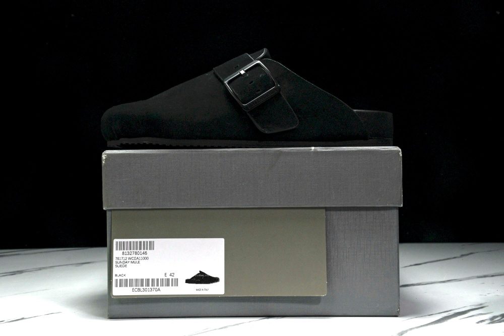 Вirkenstock x Вalenciaga Sunday Mule Suede 'Black' - Image 20