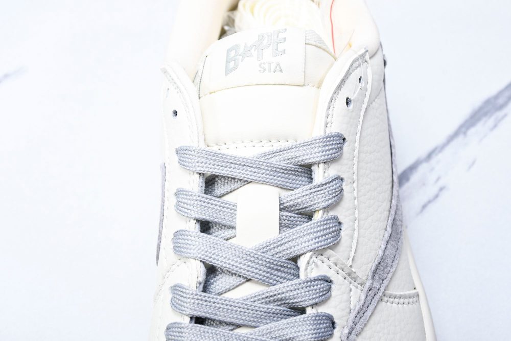 Travis Scott AJ1 Low x BAPE 'White Grey 2.0' (Custom) - Image 11