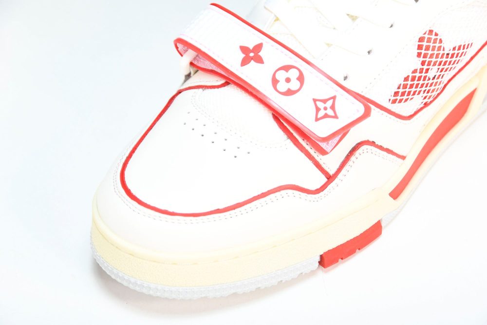 Louis Vuittоп Trainer Low Velcro Strap 'Red Mesh' - Image 9