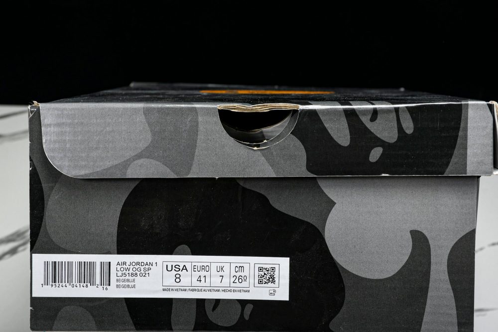 Travis Scott AJ1 Low x BAPE 'Blue Grey White' (Custom) - Image 28