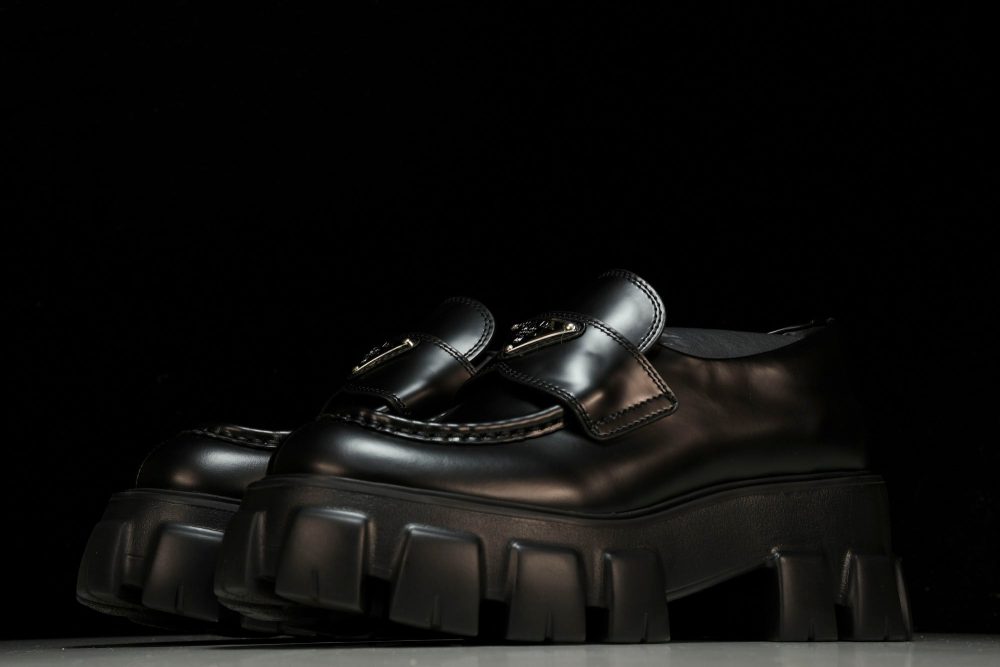 Prada Monolith Loafers 'Black' - Image 2
