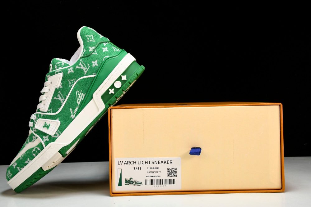 Louis Vuittоп Trainer Low 'Green Monogram Textile' - Image 21
