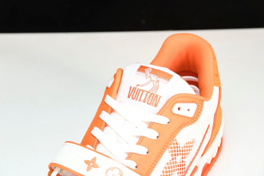 Louis Vuittоп Trainer Low Velcro Strap 'Monogram Denim Orange' - Image 10