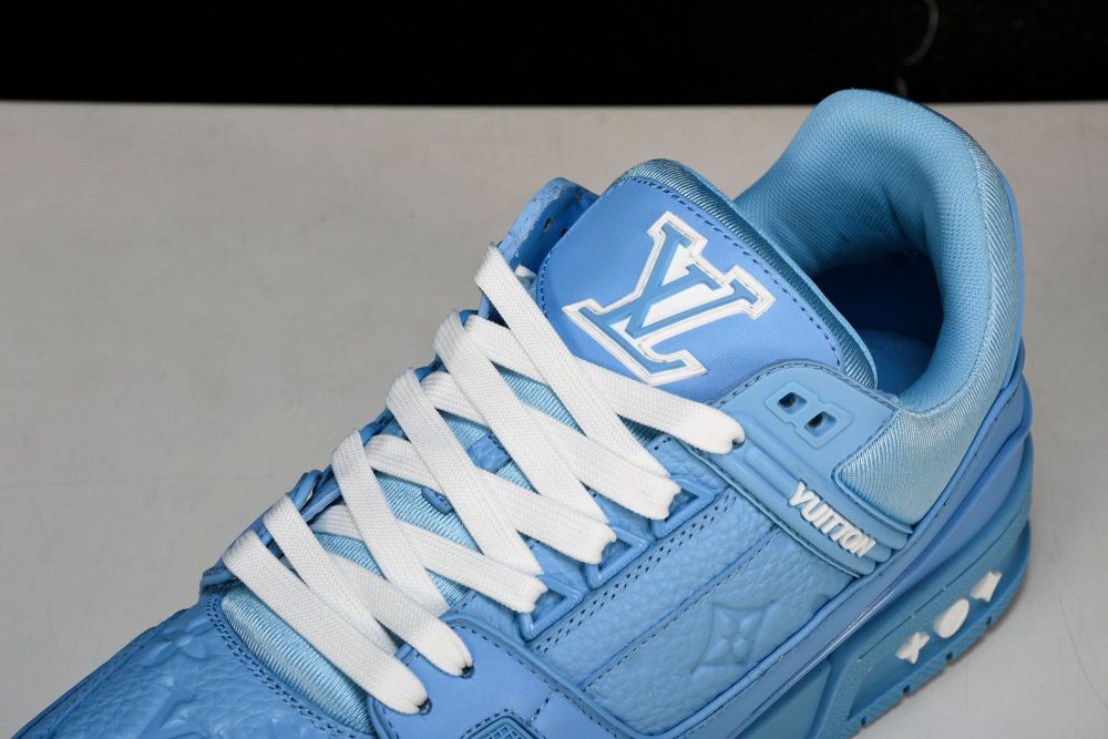 Louis Vuittоп Trainer Low 'Blue Embossed' - Image 10