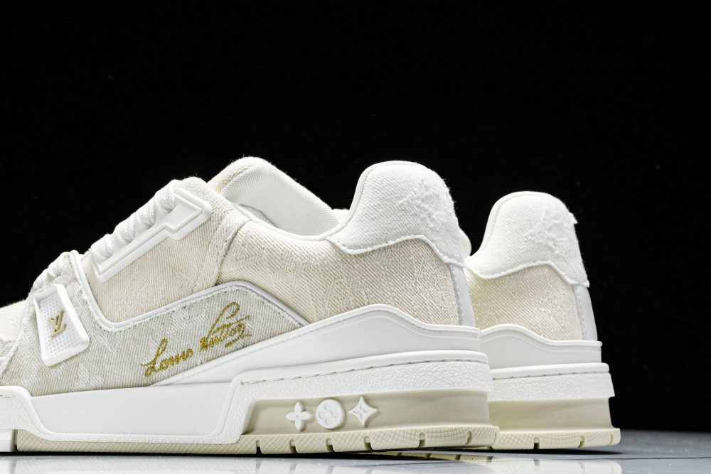 Louis Vuittоп Trainer Low 'Beige Denim Monogram Textile' - Image 7