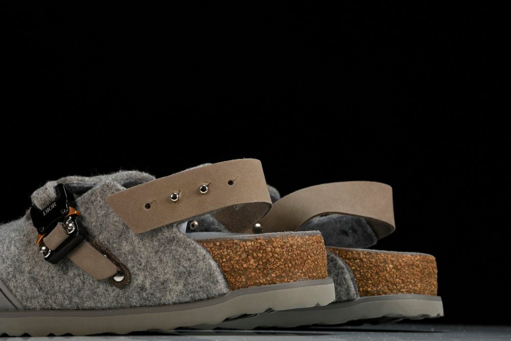 Birkenstock x D1or Tokio Mule Felted Wool 'Grey' - Image 8