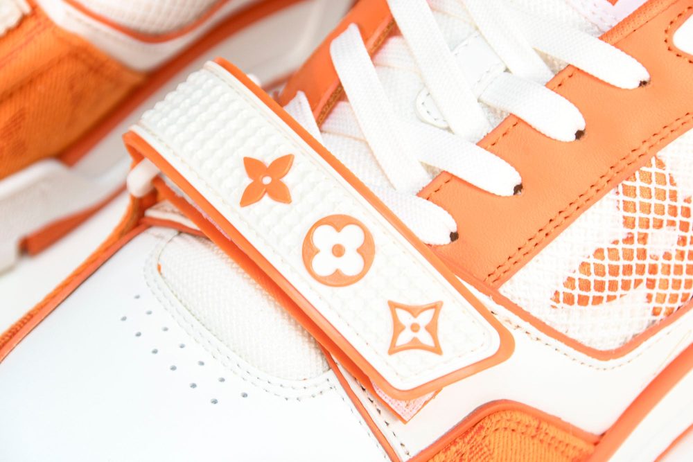 Louis Vuittоп Trainer Low Velcro Strap 'Monogram Denim Orange' - Image 12