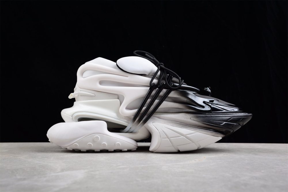 Balmain Unicorn Low-Top 'White Black Gradient' - Image 5