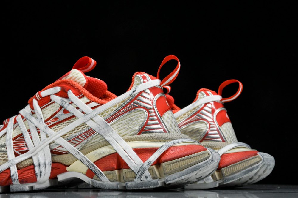 3XL Sneaker Extreme Lace 'White Orange' - Image 8