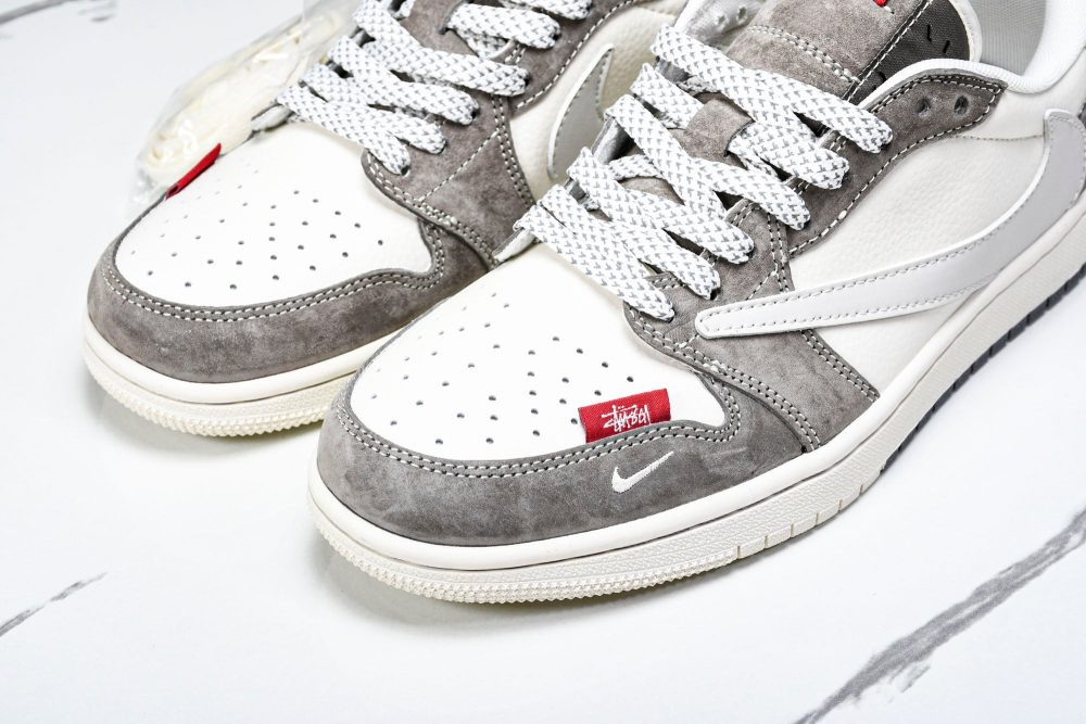 Travis Scott AJ1 Low x Stussy 'Neutral' (Custom) - Image 18