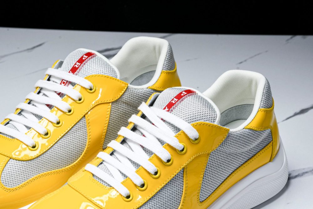 Prada America's Cup Sneaker 'Yellow Silver' - Image 18