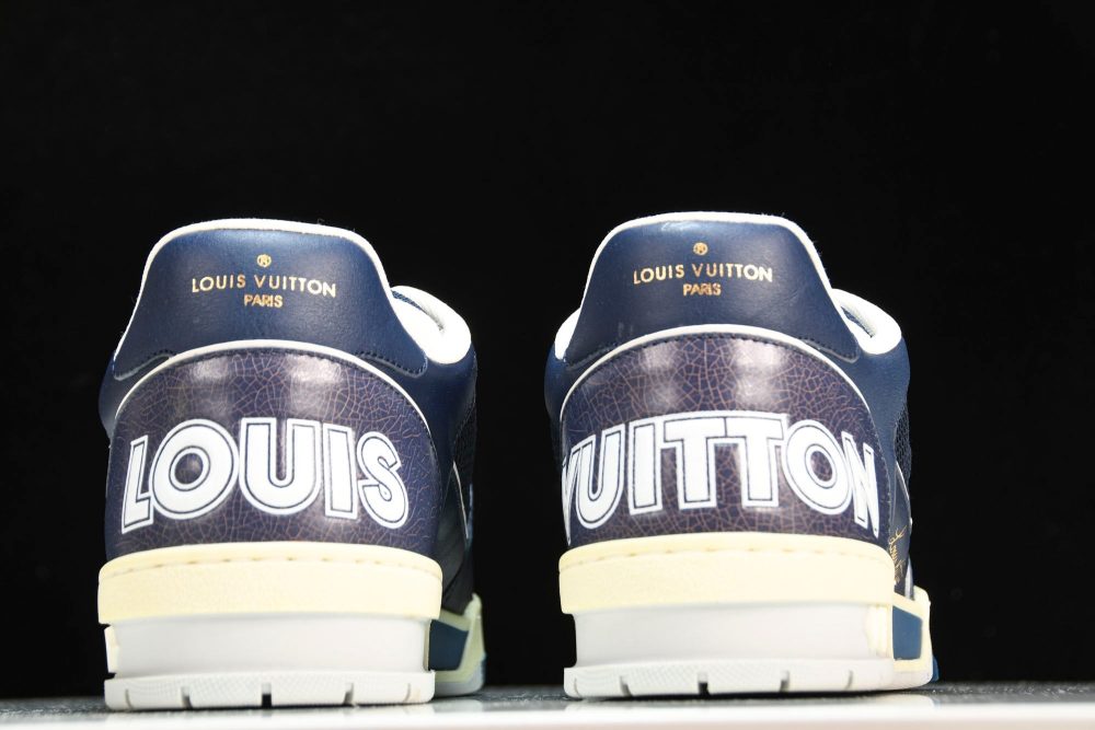 Louis Vuittоп Trainer Low Velcro Strap 'Navy Mesh' - Image 7