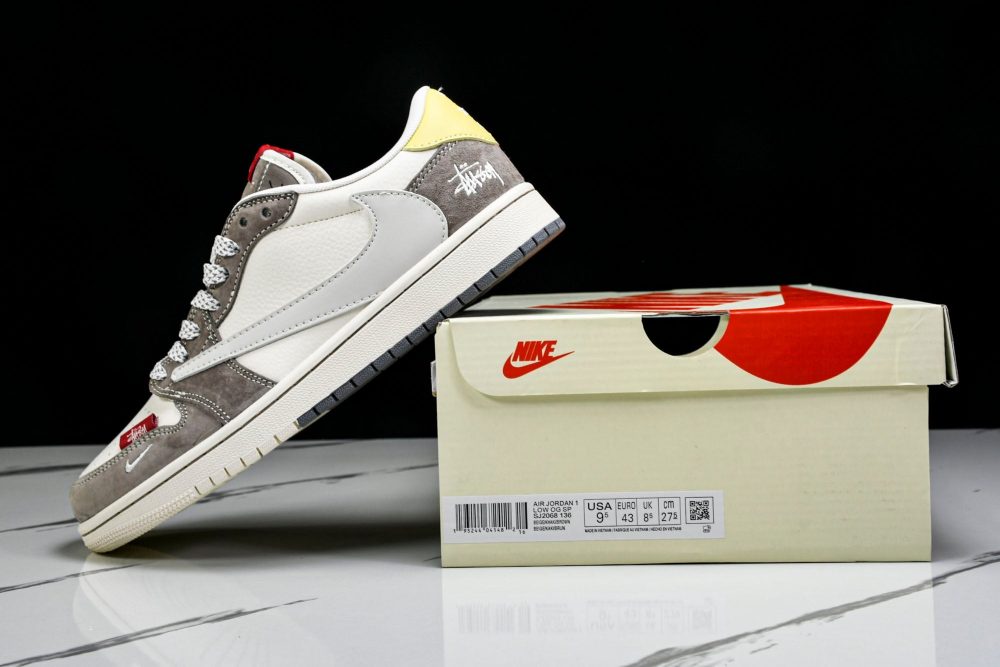 Travis Scott AJ1 Low x Stussy 'Neutral' (Custom) - Image 25
