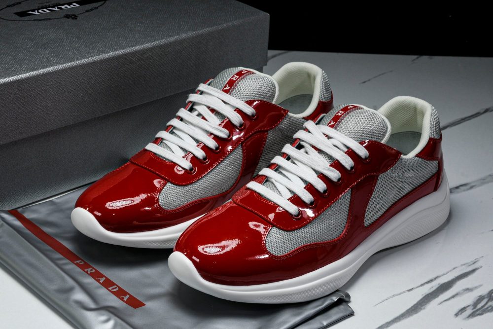 Prada America's Cup Sneaker 'Red Silver' - Image 21