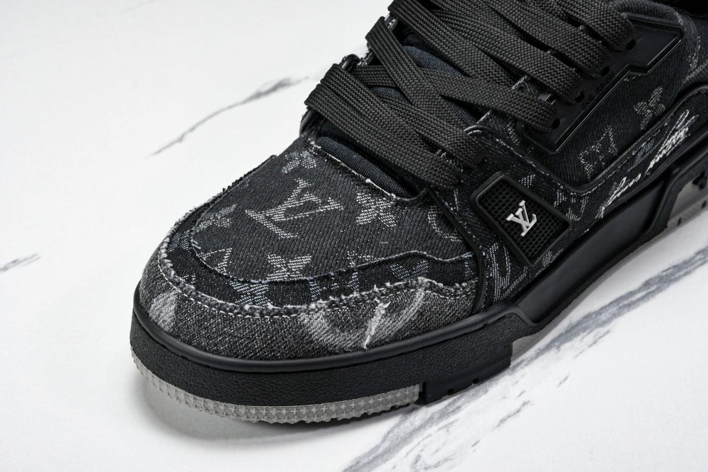 Louis Vuittоп Trainer Low 'Black Denim Monogram Textile' - Image 9