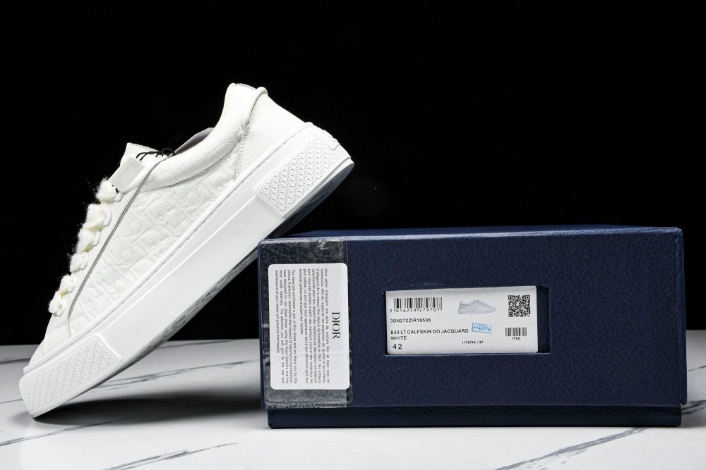 D1or B33 Gravity Leather 'Oblique Triple White' - Image 22
