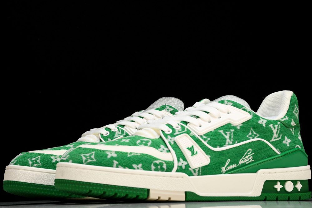 Louis Vuittоп Trainer Low 'Green Monogram Textile' - Image 2