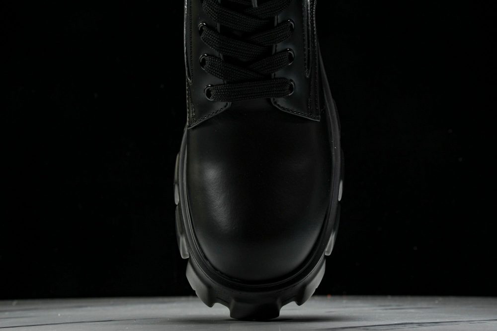 Prada Monolith Boots with Pouch 'Black' - Image 6