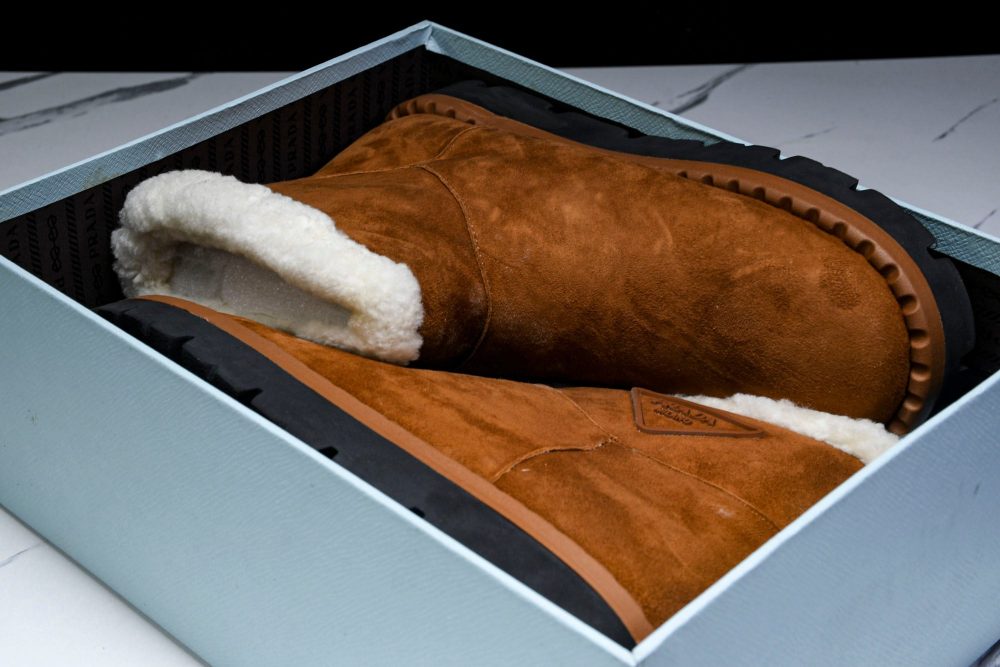 Prada Suede Booties 'Brown' - Image 28