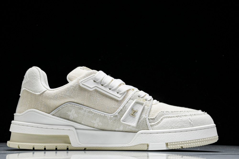 Louis Vuittоп Trainer Low 'Beige Denim Monogram Textile' - Image 2