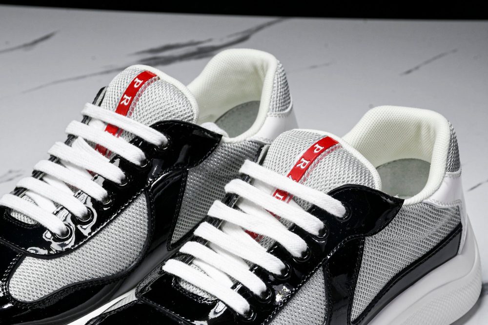 Prada America's Cup Sneaker 'Black Silver White' v1 - Image 18