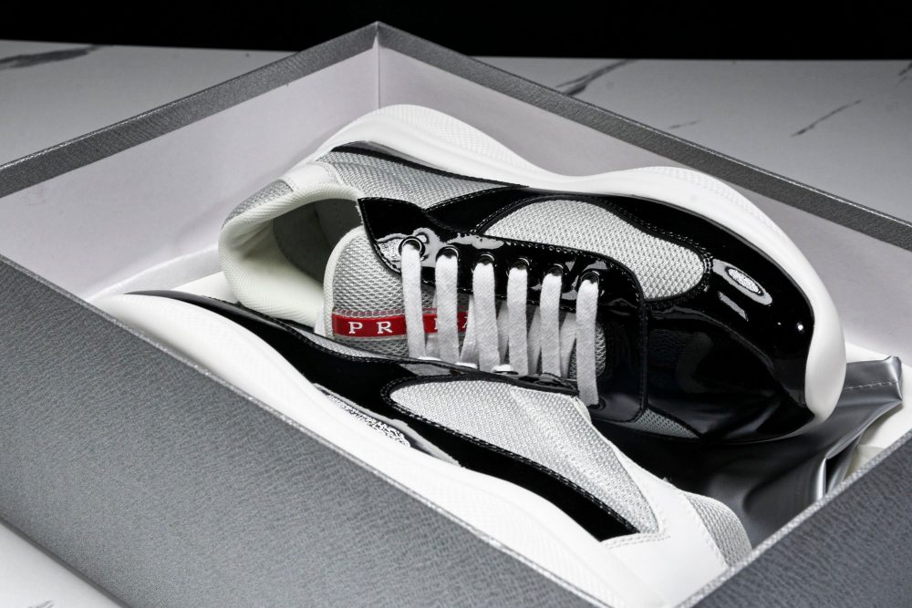 Prada America's Cup Sneaker 'Black Silver White' v1 - Image 20