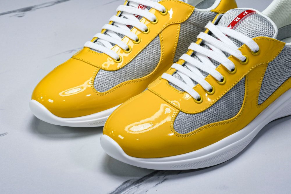 Prada America's Cup Sneaker 'Yellow Silver' - Image 17