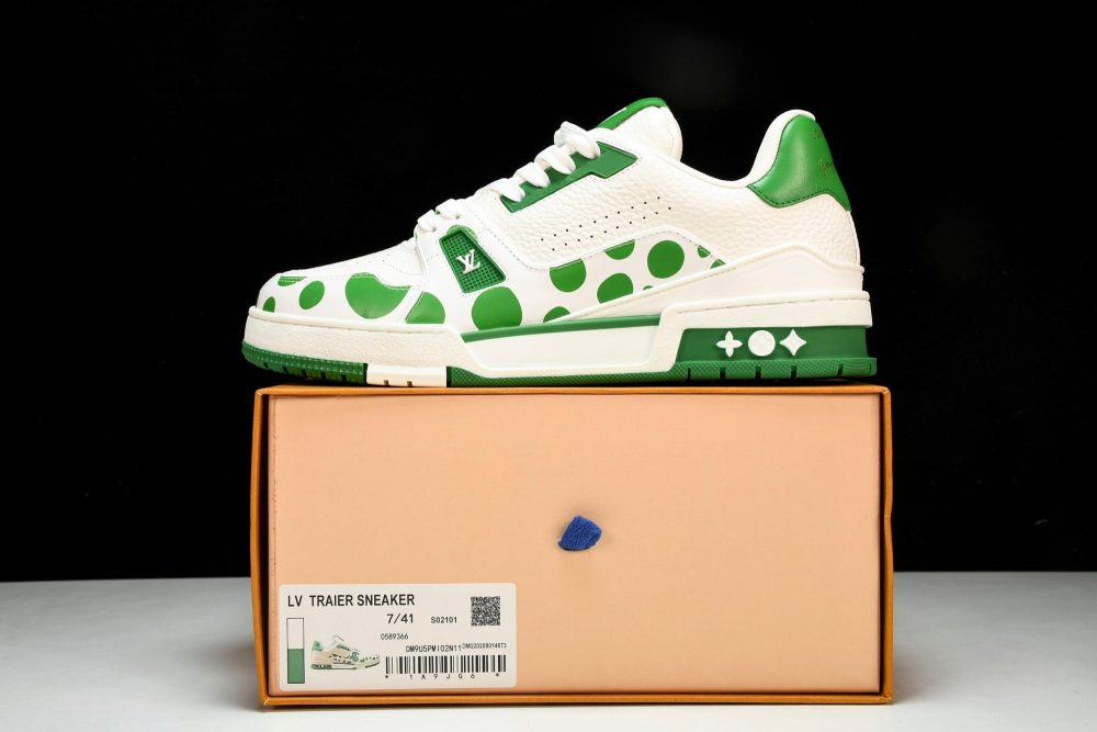 Louis Vuittоп Trainer Low by Yayoi Kusama 'Green' - Image 21