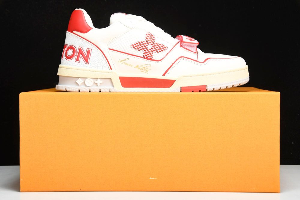 Louis Vuittоп Trainer Low Velcro Strap 'Red Mesh' - Image 28