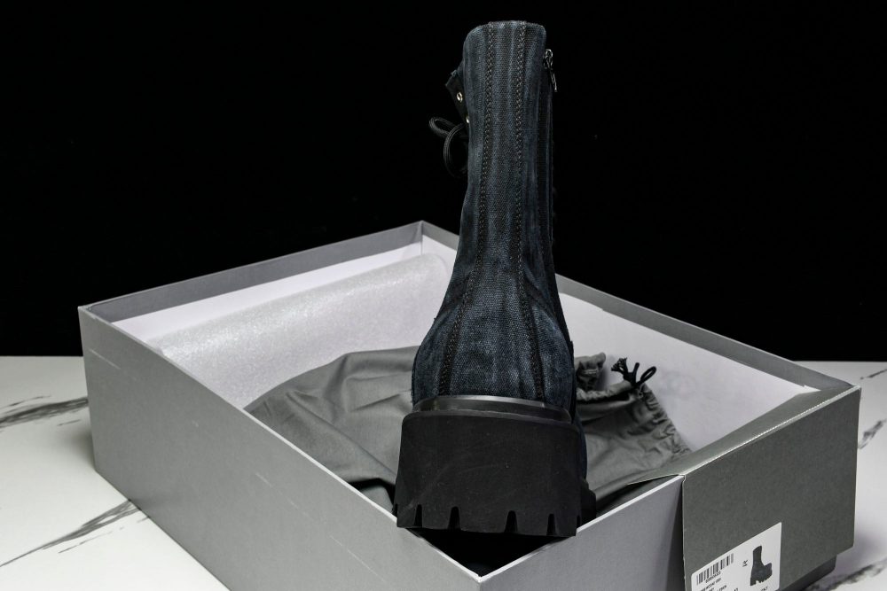 Вalenciaga Stomper Bootie 'Black Canvas' - Image 25
