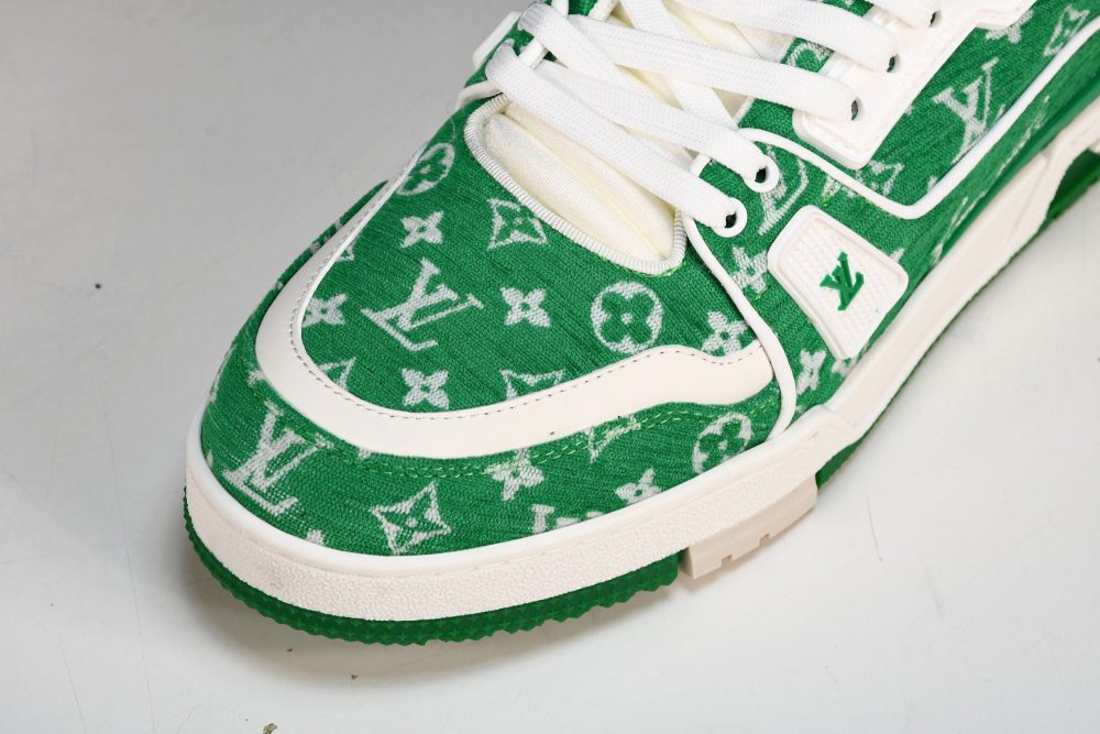 Louis Vuittоп Trainer Low 'Green Monogram Textile' - Image 9