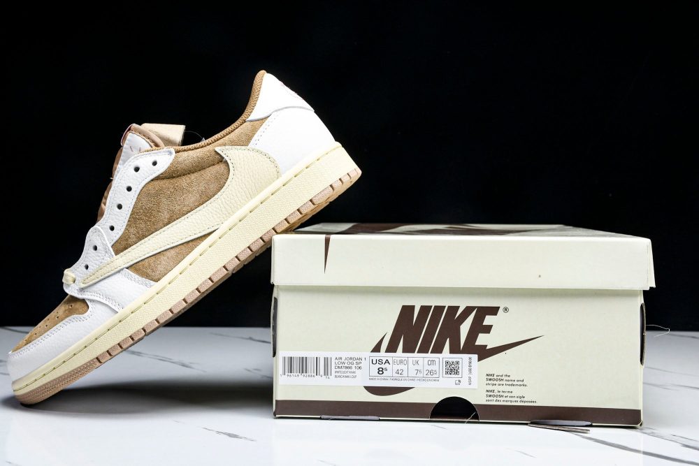 Travis Scott AJ1 Retro Low OG 'Sail Shy Pink' - Image 26