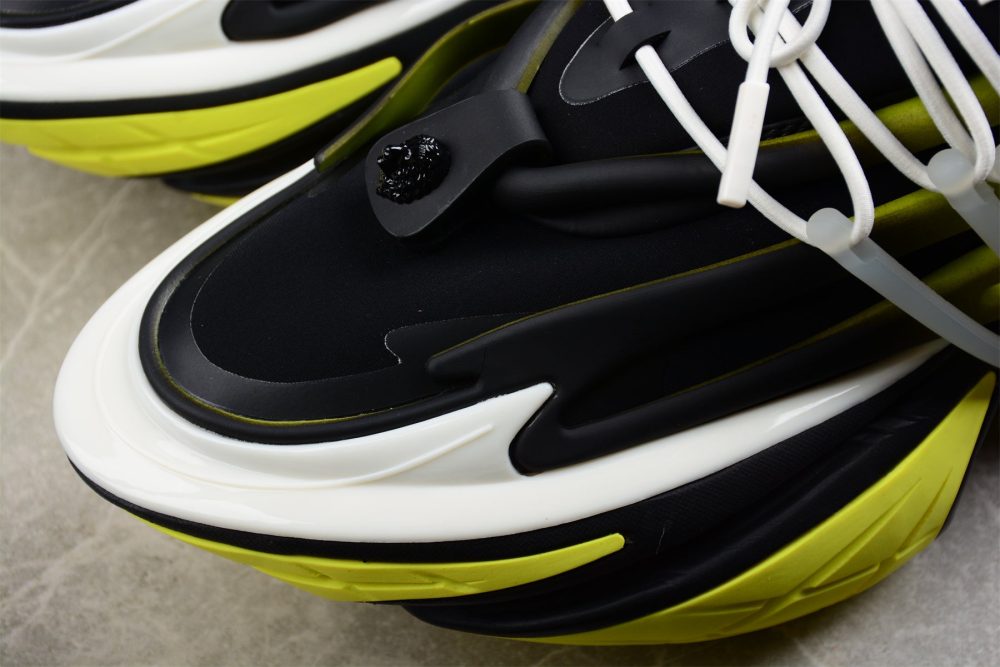 Balmain Unicorn Low-Top 'Black Yellow' - Image 9