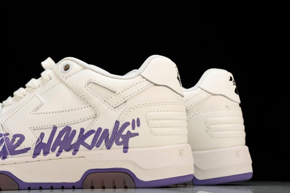 Off-White Out Of Office OOO Low Top "For Walking" - White Lilac - Image 8