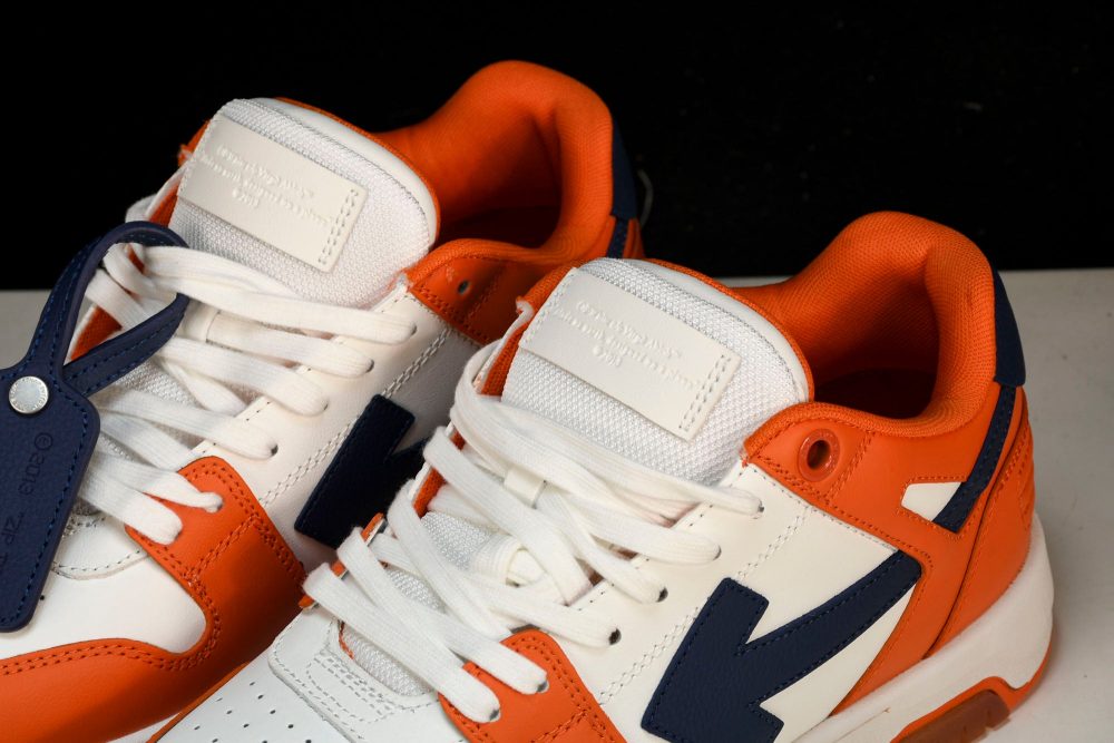 Off-White Out Of Office OOO Low Top 'Orange White Blue' - Image 25