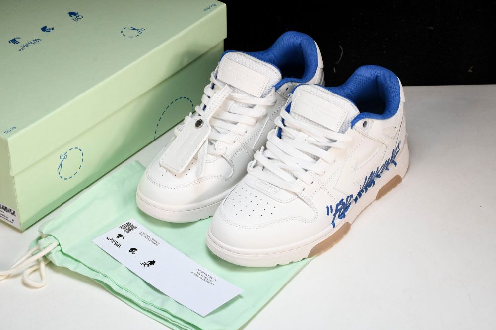 Off-White Out Of Office OOO Low Top "For Walking" - White Blue - Image 23