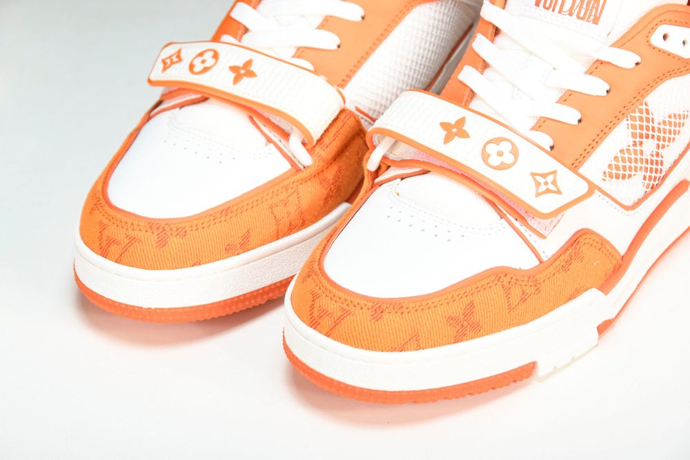 Louis Vuittоп Trainer Low Velcro Strap 'Monogram Denim Orange' - Image 23