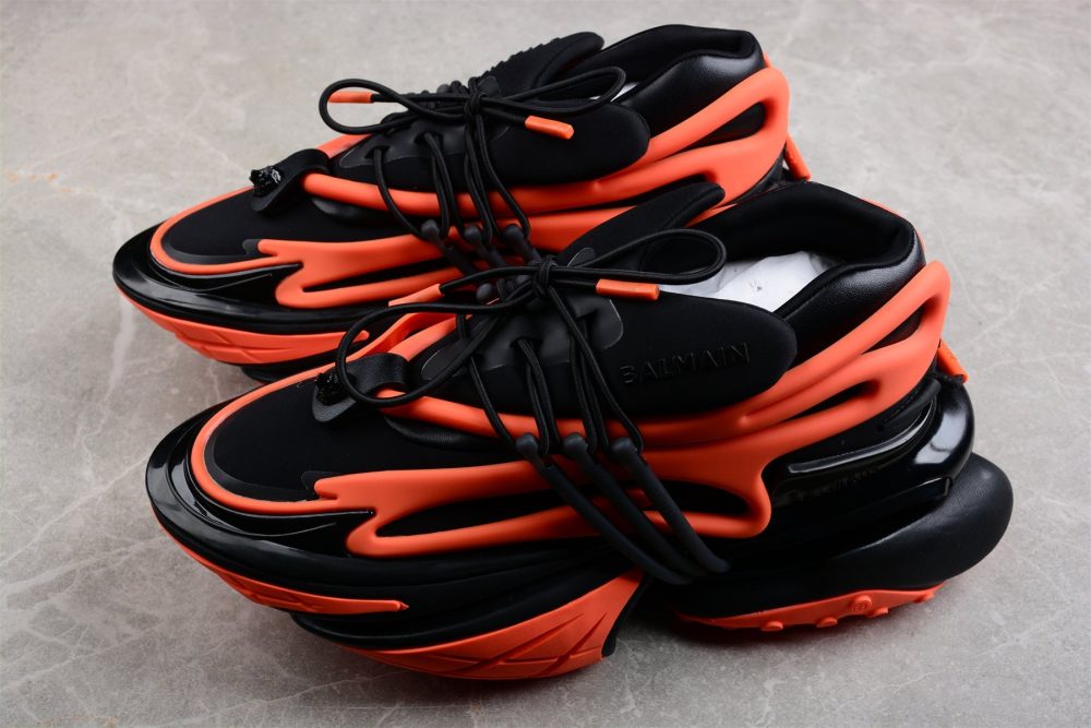 Balmain Unicorn Low-Top 'Orange Black' - Image 7