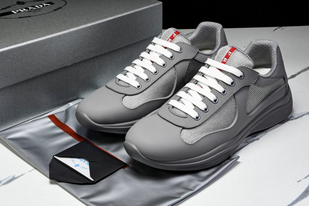 Prada America's Cup Sneaker Soft Rubber 'Steel Grey' - Image 19
