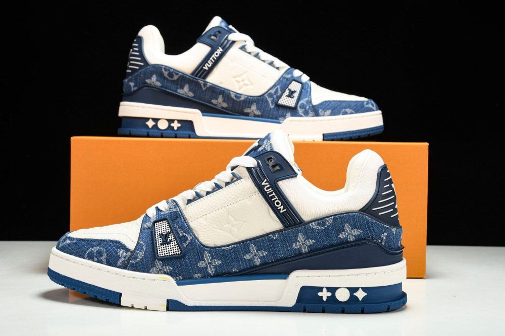 Louis Vuittоп Trainer Low 'Monogram Denim White Blue' - Image 24