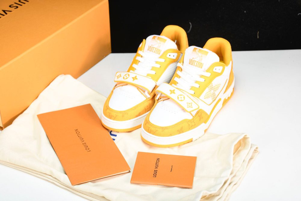 Louis Vuittоп Trainer Low Velcro Strap 'Monogram Denim Yellow' - Image 24