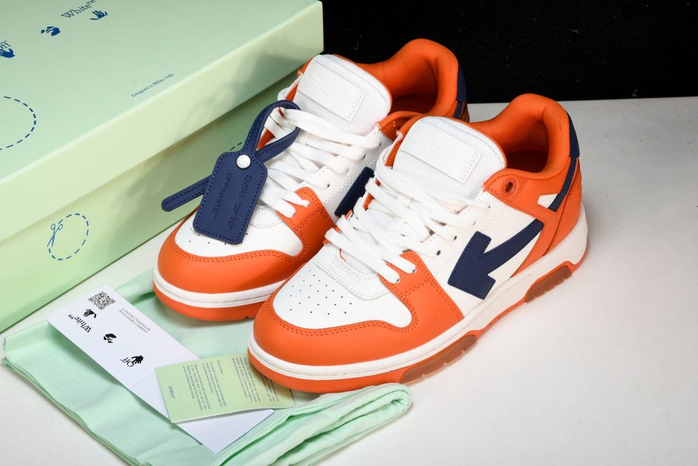 Off-White Out Of Office OOO Low Top 'Orange White Blue' - Image 26