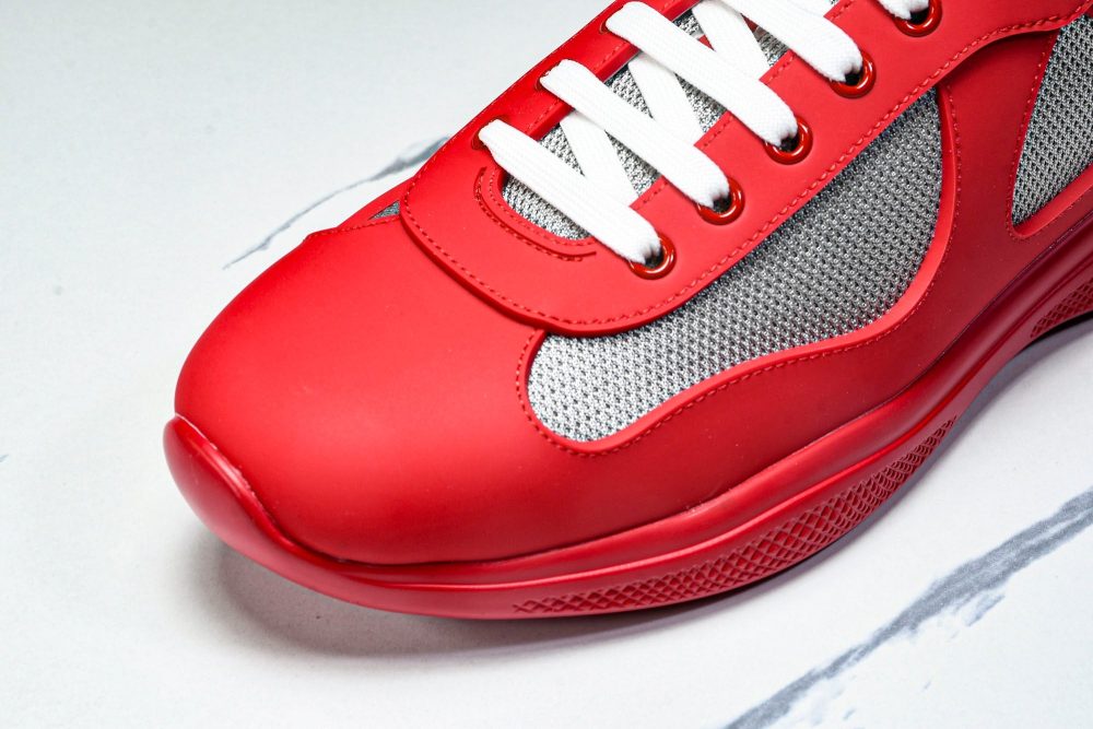 Prada America's Cup Sneaker Soft Rubber 'Red' - Image 9